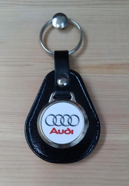 AUDI Sleutelhanger met logo . Zwart leer, Auto-onderdelen, Overige Auto-onderdelen, Audi, Nieuw, Ophalen of Verzenden