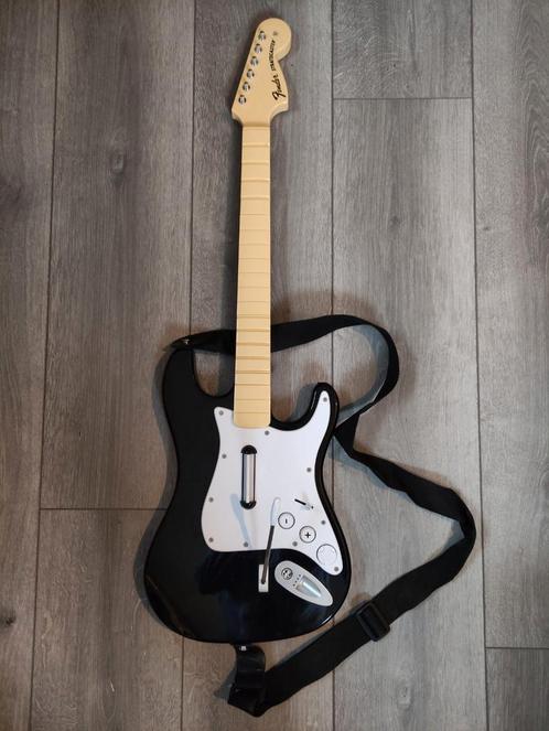 Gitaar rock band zwartwit fender stratocaster, Spelcomputers en Games, Games | Nintendo Wii, Ophalen of Verzenden