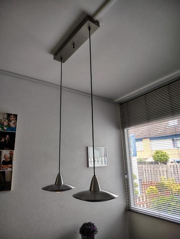 Hanglamp eettafel, in RVS. beschikbaar voor biedingen