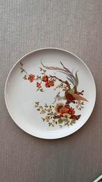 Olivia wandbord met vogel en bloemen., Antiek en Kunst, Antiek | Wandborden en Tegels, Ophalen of Verzenden