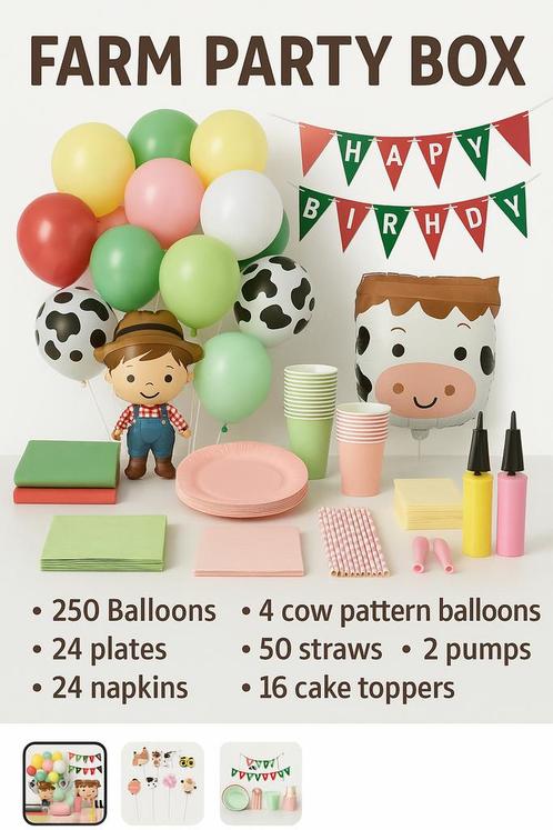 Medium Feestpakket – Themafeest zonder Stress, Hobby en Vrije tijd, Feestartikelen, Nieuw, Versiering, Verjaardag, Ophalen of Verzenden