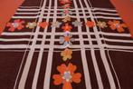 Retro vintage linnen jaren 70 tafelkleed - Funky bloemdessin, Huis en Inrichting, Keuken | Textiel, Ophalen of Verzenden, Zo goed als nieuw