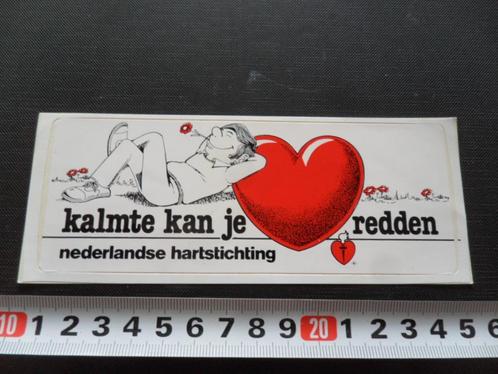 sticker strip hartstichting kalmte kan je hart redden *, Verzamelen, Stickers, Zo goed als nieuw, Bedrijf of Vereniging, Ophalen
