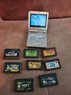 Nintendo Gameboy Advance SP + 9 games, Ophalen of Verzenden, Gebruikt, Game Boy Advance SP, Met games