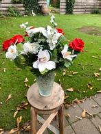 Kunstbloemen met vaas, Ophalen of Verzenden, Zo goed als nieuw, Binnen
