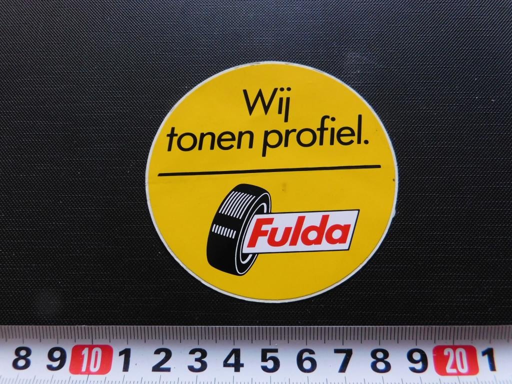 sticker Wij tonen profiel  FULDA  banden, Verzamelen, Ophalen, Zo goed als nieuw