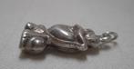 Zilveren vintage bedel kikker nr.491, Sieraden, Tassen en Uiterlijk, Bedels, Overige merken, Verzenden, Zo goed als nieuw, 1 bedel