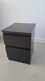kullen nachtkastje Ikea bruinzwart 2 laden, Ophalen, Hout, Minder dan 45 cm, Minder dan 55 cm