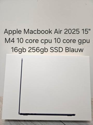 Nieuw: Apple Macbook Air 2025 15" M4 10 core 16gb 256gb SSD beschikbaar voor biedingen