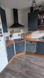 Complete keuken / hoekkeuken, Huis en Inrichting, Keuken | Complete keukens, Ophalen, Gebruikt, Blauw, Hoekkeuken