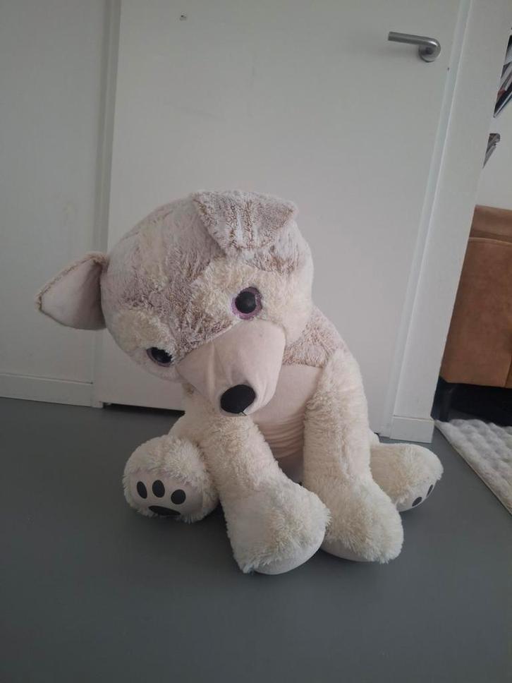 Grote Knuffelhond - Zacht en Lief!, Kinderen en Baby's, Speelgoed | Knuffels en Pluche, Zo goed als nieuw, Hond, Ophalen