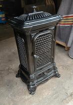 Prachtige geëmailleerde gietijzeren antieke Belgische kachel, Huis en Inrichting, Kachels, Gebruikt, Houtkachel, Ophalen of Verzenden