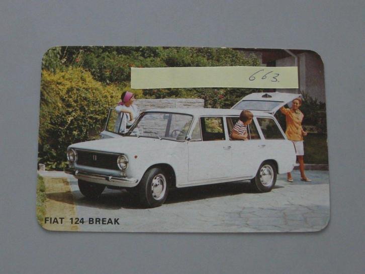 FT 663 FIAT 124 Break, fotokaart, Boeken, Auto's | Folders en Tijdschriften, Zo goed als nieuw, Overige merken, Ophalen of Verzenden
