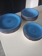 Servies set blauw - 18 delig, Huis en Inrichting, Keuken | Servies, Ophalen, Zo goed als nieuw, Bord(en), Effen