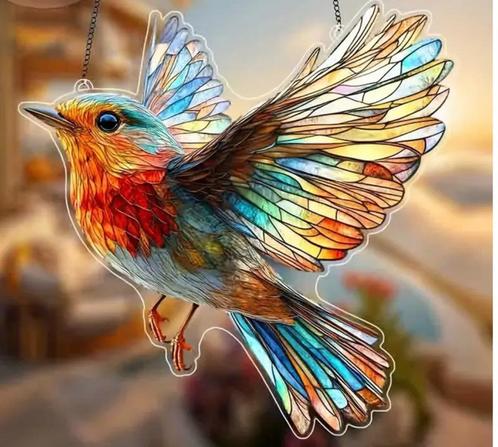 Raamhanger roodborst, Tuin en Terras, Tuinwanddecoratie, Nieuw, Verzenden
