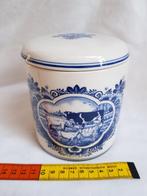 Stroopwafelpot, bonbonniere, delfts blauwe pot met deksel, Antiek en Kunst, Antiek | Keramiek en Aardewerk, Ophalen of Verzenden