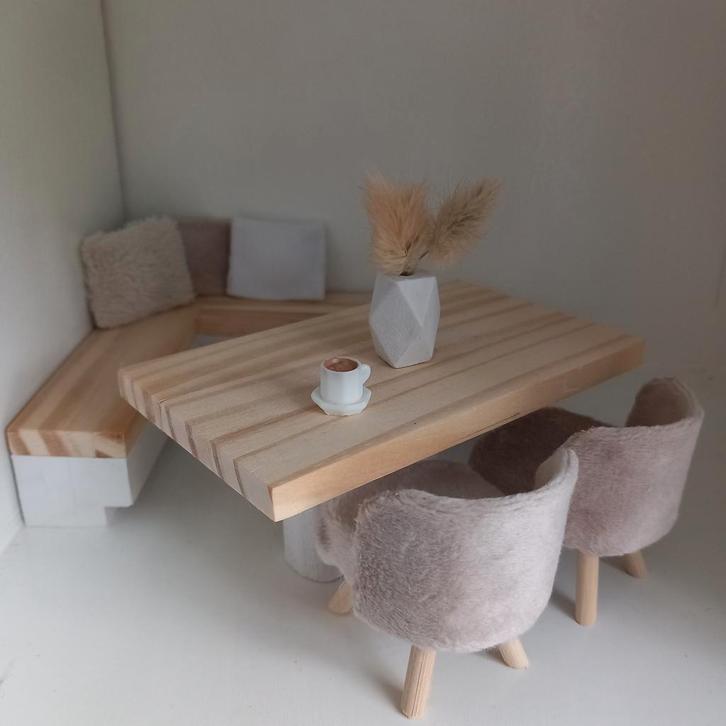 Poppenhuis eethoek, Verzamelen, Poppenhuizen en Toebehoren, Nieuw, Poppenhuis, Ophalen of Verzenden