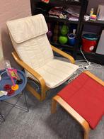 Ikea Poang Stoel + Voetenbank - Feyenoord Kleuren, Ophalen, Gebruikt, Ikea, 75 tot 100 cm