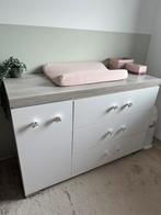 Commode en plank wit / grijs babykamer, Ophalen, Gebruikt, Jongetje of Meisje
