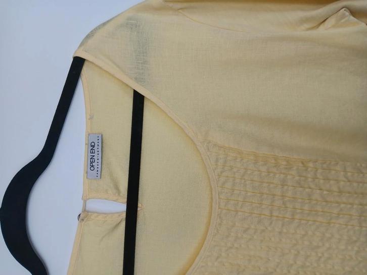 Te Koop: OPEN END Tuniek/Jurk,  mt 46. Linnen. (J-68), Kleding | Dames, Grote Maten, Zo goed als nieuw, Jurk, Geel, Ophalen of Verzenden