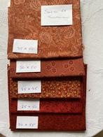 quiltstoffen setje van 5 rood rood/bruinig, Hobby en Vrije tijd, Stoffen en Lappen, Overige kleuren, 120 cm of meer, Nieuw, Ophalen of Verzenden