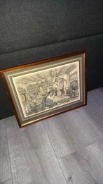 Anton pieck schilderij professioneel ingelijst, Antiek en Kunst, Ophalen of Verzenden