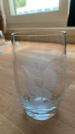 Kristallen limonadeglas met ingeslepen korhoen afbeelding, Ophalen of Verzenden