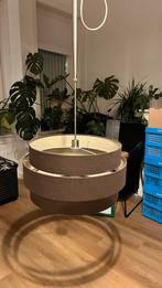 Bruine Uitschuifbare Kroonluchter Plafondlamp, Gebruikt, Rond, Ophalen of Verzenden, Bruin