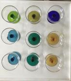 Dessert/cocktail glaasjes gekleurde voet, Antiek en Kunst, Antiek | Glas en Kristal, Ophalen