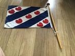 Friese vlag met stok voor op boot of sloep, Ophalen of Verzenden, Gebruikt