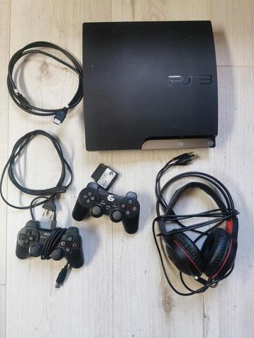 Playstation 3 slim met 21 spellen controller en toebehoren beschikbaar voor biedingen