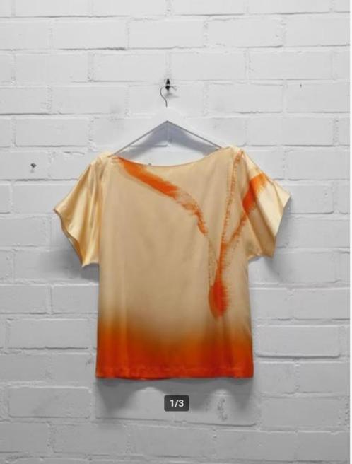 Just in Case - Prachtige top maat 38 & 40 - Nieuw €259, Kleding | Dames, Tops, Nieuw, Maat 38/40 (M), Oranje, Korte mouw, Ophalen of Verzenden
