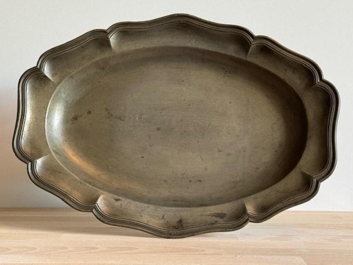 Antieke Franse tinnen schaal (18e eeuw), Antiek en Kunst, Antiek | Schalen, Ophalen of Verzenden