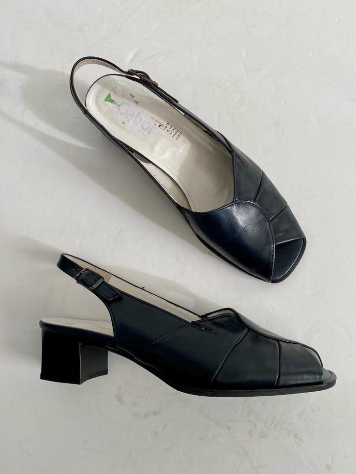 i285 Gabor maat 38,5 G open schoenen pumps sandalen zwart, Kleding | Dames, Schoenen, Zo goed als nieuw, Zwart, Ophalen of Verzenden