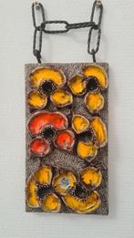 Vintage Fat Lava keramiek wandtegel met bloemen
Jan van Erp, Ophalen of Verzenden