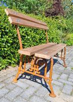 Zware tuinbank gietijzeren zijkanten 120 cm breed., Ophalen, Nieuw, Metaal