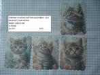 vintage plaatjes katten 653 ( alleen verzenden, Hobby en Vrije tijd, Kaarten | Zelf maken, Ophalen, Nieuw, Dieren, Knipvel