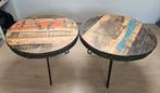 Unieke bijzettafels/salontafels, Huis en Inrichting, Tafels | Bijzettafels, Ophalen, Minder dan 45 cm, Minder dan 55 cm, Rond