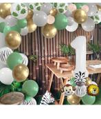 Jungle Ballonnen Set 1 Jaar, Ophalen of Verzenden, Nieuw, Versiering, Verjaardag