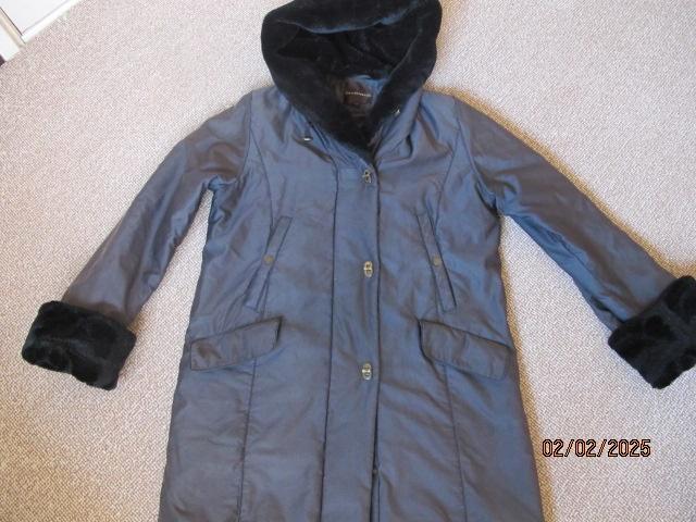 warme jas met capuchon - antraciet - maat 40 - creenstone, Kleding | Dames, Jassen | Winter, Gedragen, Maat 38/40 (M), Grijs, Ophalen of Verzenden