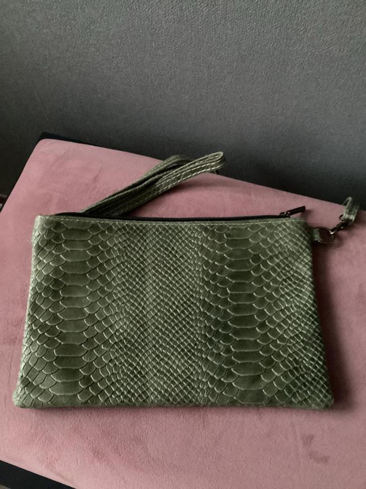 Groen Schoudertasje met Slangenprint clutch leer kerst Nieuw, Sieraden, Tassen en Uiterlijk, Tassen | Damestassen, Nieuw, Schoudertasje