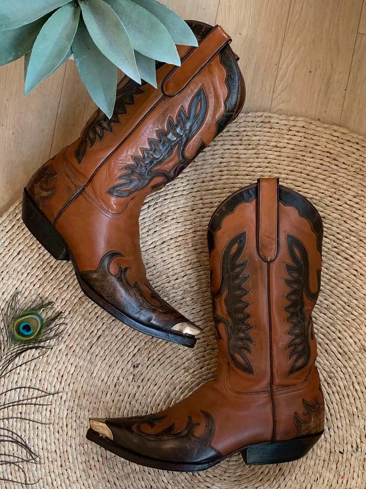 Go West cowboylaarzen 44 western boots bohemian laarzne, Kleding | Heren, Schoenen, Zo goed als nieuw, Boots, Bruin, Ophalen of Verzenden