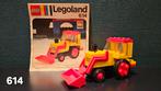 Vintage LEGO Legoland 614 Tractor, Ophalen of Verzenden, Gebruikt