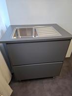 Nieuw keuken onderkast met 2 lades Voxtorp grijs, Nieuw, Minder dan 100 cm, Grijs, 50 tot 75 cm