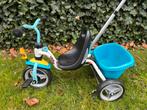 Puky driewieler met duwstang blauw/wit, Fietsen en Brommers, Fietsen | Driewielers, Ophalen, Zo goed als nieuw, Duwstang