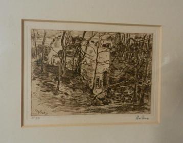 Ets Ruïne Lage Vuursche Willem de Zwart (1862-1931) 13x18 cm beschikbaar voor biedingen