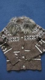 dik bruin vest met (afneembare) bontkraag, mt M, Ophalen of Verzenden, Gedragen, Maat 38/40 (M), Bruin