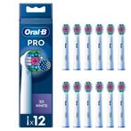 12X ORAL-B PRO 3D WHITE OPZETBORSTELS 100% ORIGINEEL, Ophalen of Verzenden, Nieuw, Tandenborstel