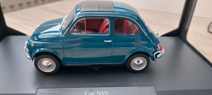 Fiat 500 L 1968, blue turches, 1:18, Norev OVP, Hobby en Vrije tijd, Modelauto's | 1:18, Nieuw, Auto, Norev, Ophalen of Verzenden