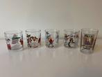 Vintage Cartoon Glazen, Ophalen, Glas of Glazen, Gebruikt, Glas